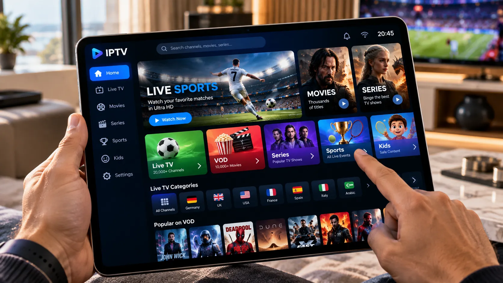 Sport-IPTV auf einem Smart-TV: Bundesliga und Champions League live streamen
