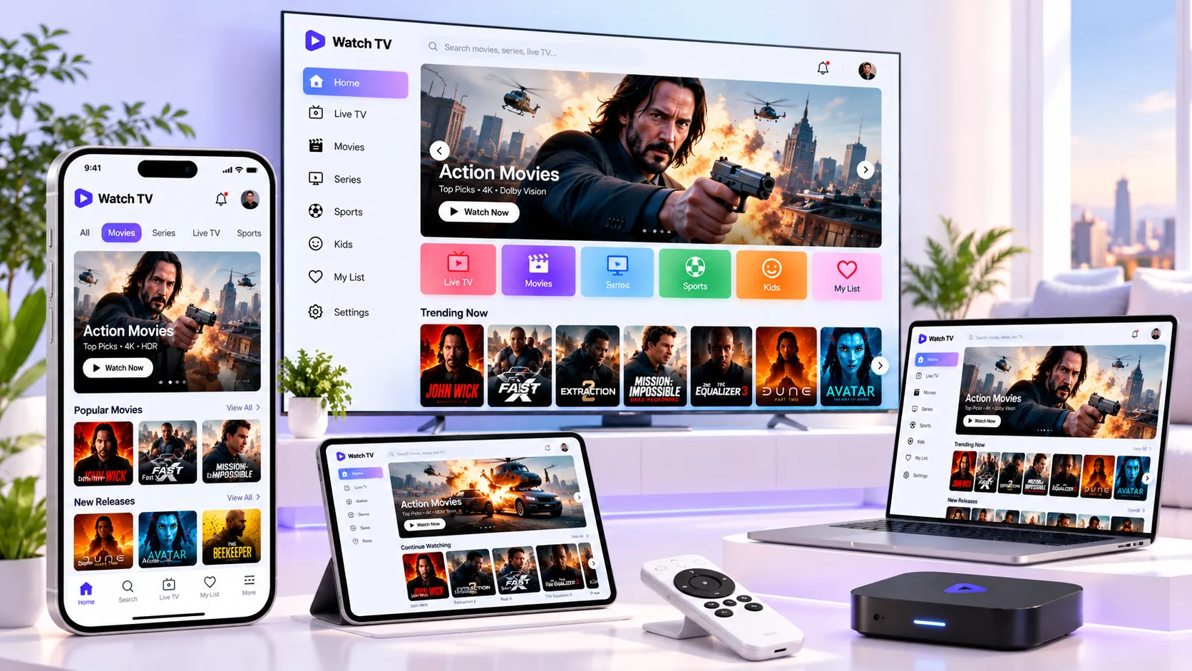 IPTV Sportpaket Vergleich: Kriterien für Anbieterauswahl auf einem Tablet